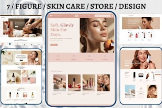 design money making skin care shopify store cosmetics store skincare  website