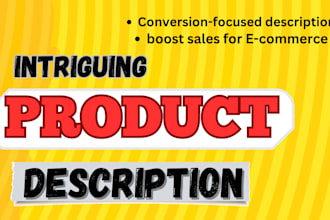 write product description that sells for shopify, amazon and esty