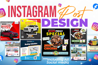 design engaging instagram posts, facebook posts and ads creative