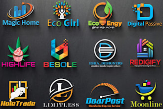 design exclusive modern startup, technology, and app logo