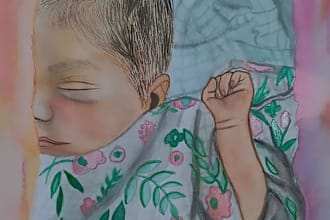 draw pencil and watercolor portraits