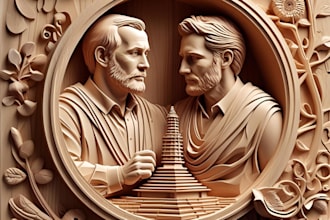 sculpt 2d to 3d relief engraving 3d depth map 3d wood carving 3d model stl
