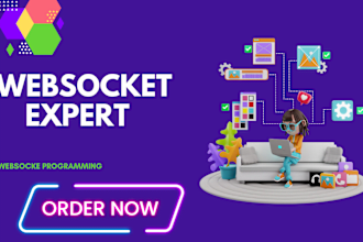 do web and mobile app solutions of websocket server and api nodejs
