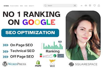 optimize website SEO on wordpress, shopify, wix, squarespace for google ranking