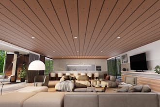 create a realistic 3d rendering architecture