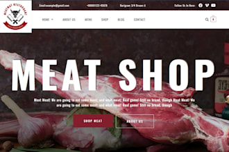 design stunning butcher shopify seafood store grocery store restaurant website