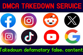 takedown harassing defaming report to tiktok,google,reddit,fb,yt,ig,x by dmca
