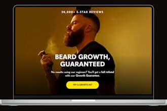 design beard shopify store, beard oil beard care website hair care shopify store