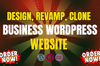 design, redesign, copy clone, revamp wordpress website using elementor pro