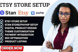 setup etsy shop etsy digital products shopify printful print on demand store