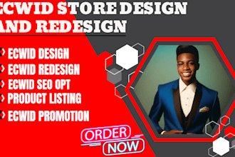 design and redesign ecwid website and promote ecwid store