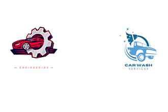 give you 1 basic logo of company name with vehicle