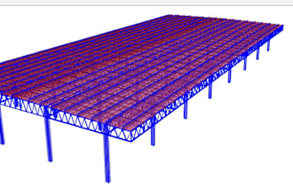 do structural analysis and design of steel warehouse,parking shed and garage