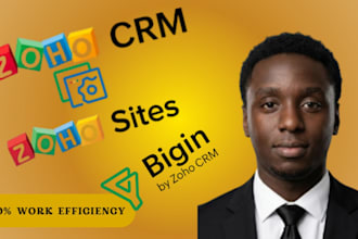 setup zoho crm, zoho bigin, zoho sites and campaigns