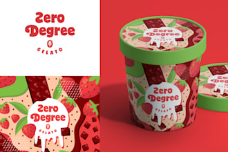 design premium ice cream packaging design