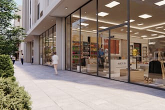 design a professional storefront and custom retail shop