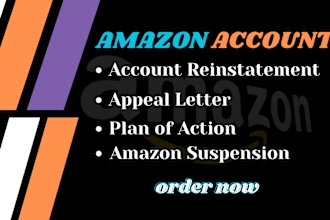 write appeal letter, poa for amazon account reinstatement