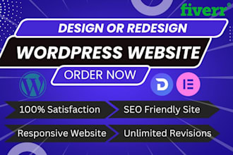 design elegant, stunning and creative wordpress website quick and urgent