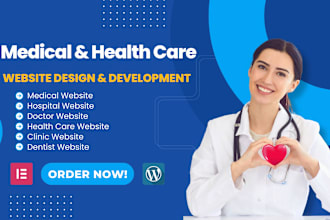design hospital, doctor, clinic, medical, dentist website