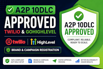 complete gohighlevel and twilio a2p 10dlc registration