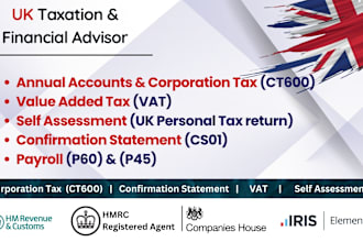 file UK self assessment, UK corporation tax, UK vat returns