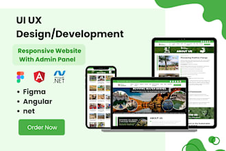 build an environmental ngo website with an admin panel