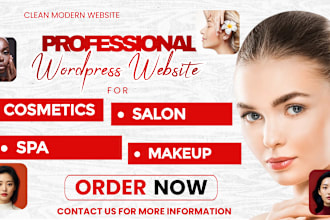 make glaming cosmetics website spa website beauty salon wordpress makeup website