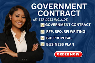 write rfp rfq proposal find government contract research bid proposal