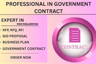 prepare winning bid proposal, research, and response to rfp, government contract