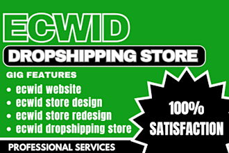 do full  shopify ecwid wix store setup ecwid store design ecwid store redesign