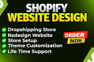 shopify store design and redesign website design, zipify or pagefiy