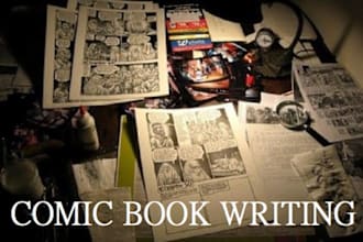 create captivating comic books webtoons manga anime script writing services
