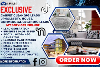 exclusive carpet cleaning leads upholstery, house, commercial cleaning leads