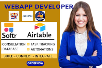 build softr website, softr webapp, client portal, airtable automation