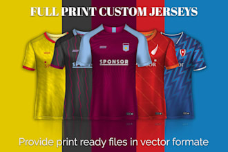 design full print sublimation jersey, esports, hoodie, or uniform
