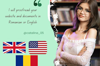 proofread your website and documents in romanian or english