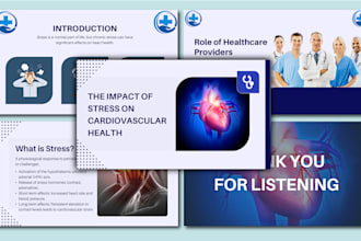 design powerpoint presentation, medical webinar, scientific research health care