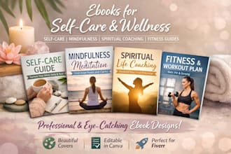 design canva self care ebook, etsy digital products, mindfulness journal, ebook