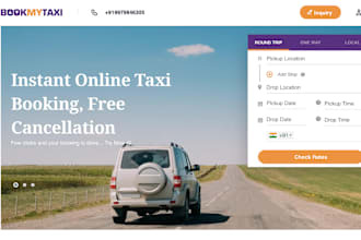 design a taxi booking, chauffeur booking, limousine website