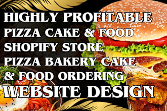 design pizza cake food ordering website pizza bakery store pizza bakery shopify