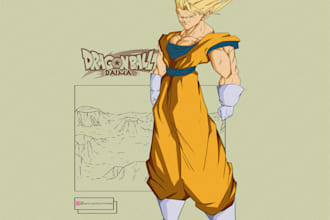 draw your favorite character in dragon ball classic style