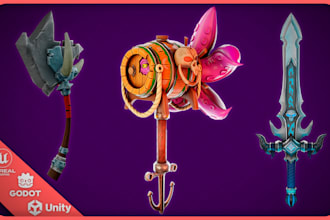 stylized and cartoon 3d models optimized for video games and animation
