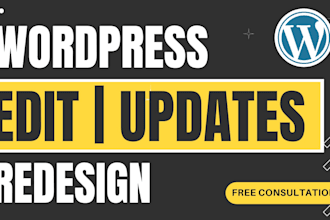 edit wordpress website, wordpress modification and redesign