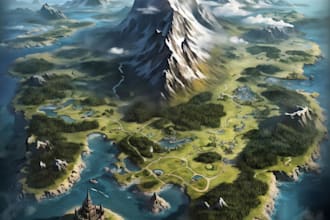 create a high quality fantasy map