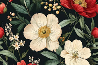 craft a beautiful botanical or floral illustration