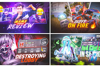 design amazing gaming youtube thumbnail in 2 hours