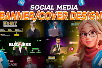 design linkedin banners and facebook covers