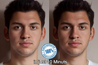 do headshot editing, retouch photo for business in 2 hours
