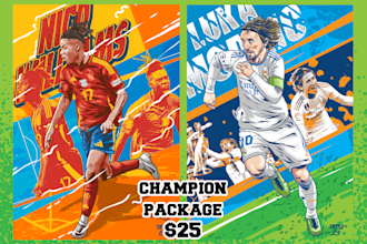 draw stunning sport illustration