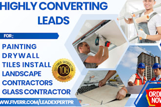 generate painting drywall landscape glass contractors and tiles install leads